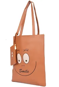 Premium PU Leather Smile Printed Combo Bag For women-thumb1