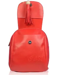 Roy variety's Stylish Trendy tuff Quality Genuine P.U Leather College School Casual Backpack Bag (Blue) (RED)-thumb4