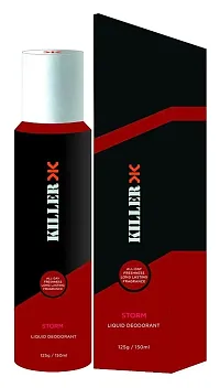 Killer Liquid Deodorant for Him - Combo of Storm, Ocean and Wave (Body Spray for Men) 150ml Each (450ml, Pack of 3)-thumb1