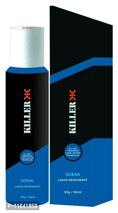 Killer Liquid Deodorant for Him - Combo of Storm, Ocean and Wave (Body Spray for Men) 150ml Each (450ml, Pack of 3)-thumb3