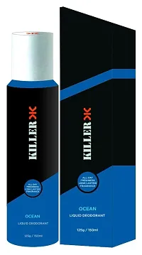 Killer Liquid Deodorant - Combo of Ocean and Wave (Body Spray for Men) 150ml Each (300ml, Pack of 2)-thumb1