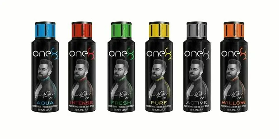 One8 by Virat Kohli Deodorant Body Spray for Men - (Pack of 6) 200ml Each 1200ml for 6