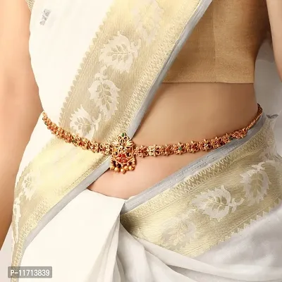 Pleasing Traditional Gold Plated Kamarband For Women-thumb2