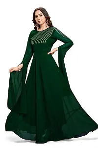 Ethnic Georgette Green Gown-thumb1