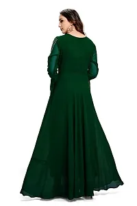 Ethnic Georgette Green Gown-thumb3