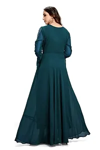 Ethnic Georgette Blue Gown-thumb2