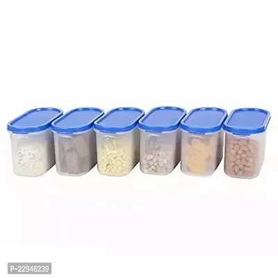 AIROMOON Transparent Oval Airtight Storage Container 1000 ML Pack of 6