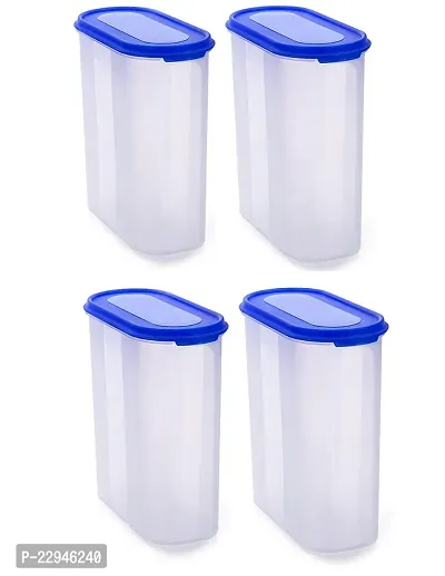 AIROMOON Transparent Oval Airtight Storage Container 2000 ML Pack of 4