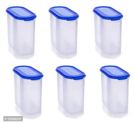 AIROMOON Transparent Oval Airtight Storage Container 1500 ML Pack of 6