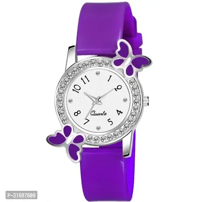 Stylish Purple Plastic Analog Watch For Women