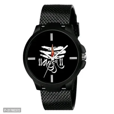 Stylish Black Analog Watch For Men-thumb0