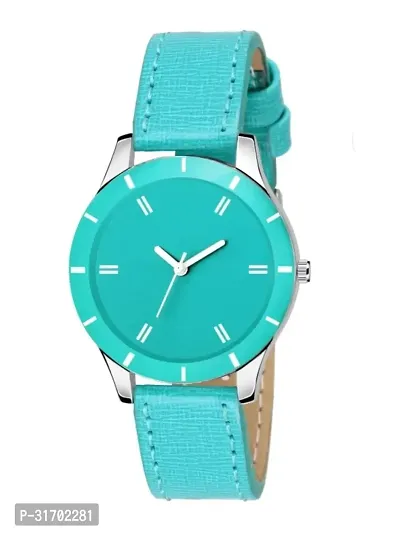 Stylish Green Genuine Leather Analog Watches For Women