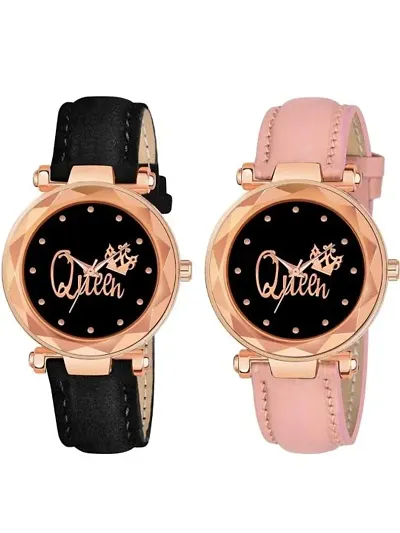 Vtrack Stylish Analog Watch For Women Pack Of 2