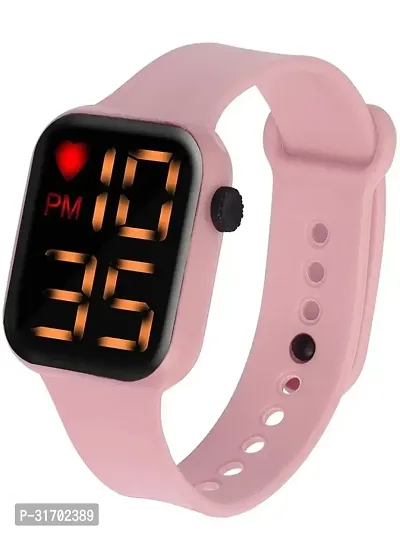 Stylish Pink Digital Watch For Men-thumb0