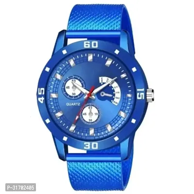 Stylish Blue Analog Watch For Men-thumb0