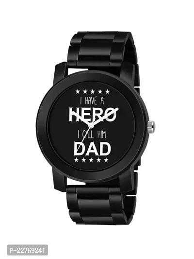 New Speed Breaker Belt With Big Hero Dad Dial All Black Waterproof Watch For Men And Boys-thumb0