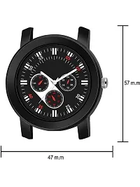 New Speed Breaker Belt With Big Red Avio Dial All Black Waterproof Watch For Men And Boys-thumb1