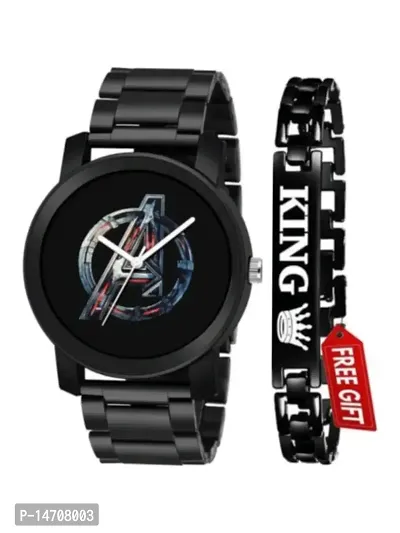 Avenger Dial Watch for Men  Boys with Free King Bracelet