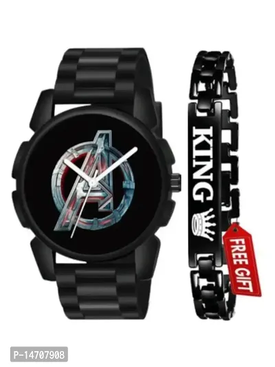 Avenger Dial Watch for Men  Boys with Free King Bracelet