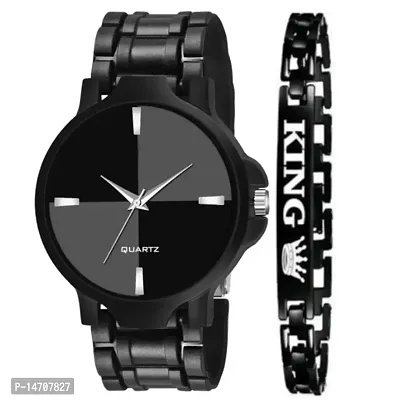 Shadow Style Dial Watch with Free King Bracelet