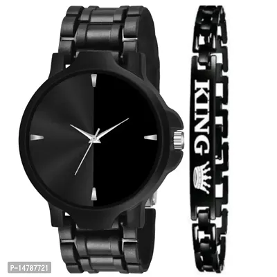 Shadow Style Dial Watch with Free King Bracelet-thumb0