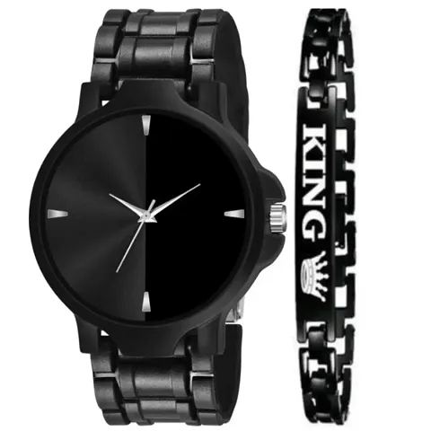 Shadow Style Dial Watch with Free King Bracelet