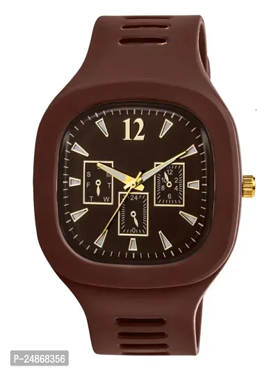 A07 Square Dial Brown Miller Watch For Men-thumb0