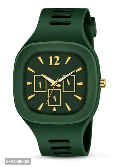 A07 Square Dial Green Miller Watch For Men-thumb0