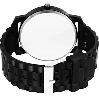 New Speed Breaker/Bump Belt Big Roman Dial All Black Watch For Men  Boys-thumb3
