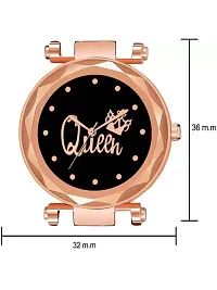 A71 Stylish  Cute Black Leather Belt Queen Watch For Girls-thumb3