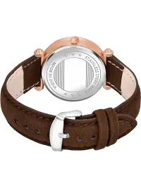 A71 Stylish  Cute Brown Leather Belt Queen Watch For Girls-thumb1