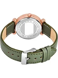 A71 Stylish  Cute Green Leather Belt Queen Watch For Girls-thumb1