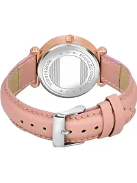 A71 Stylish  Cute Pink Leather Belt Queen Watch For Girls-thumb3