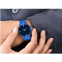 A48 Simple  Formal PU Belt Big Casado Dial Watch For Men  Women-thumb1