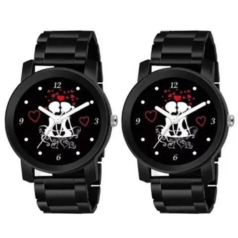 Couple Watch Gift Set for Men and Women | Pack of 2. (AV98_3)