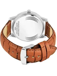 A70 Stylish Waterproof Brown Leather Belt Avio Dial Watch For Men  Boys-thumb1