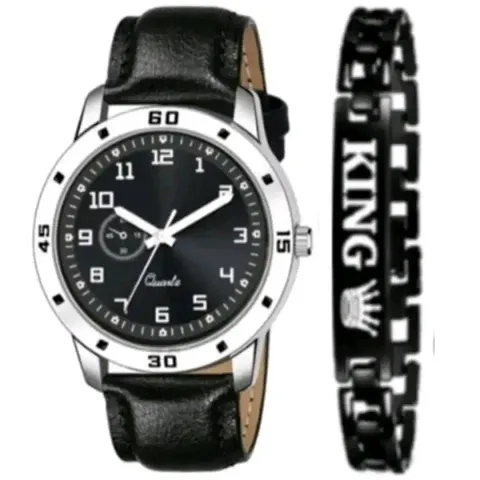 Stylish Analog Watch with King Bracelet for Men