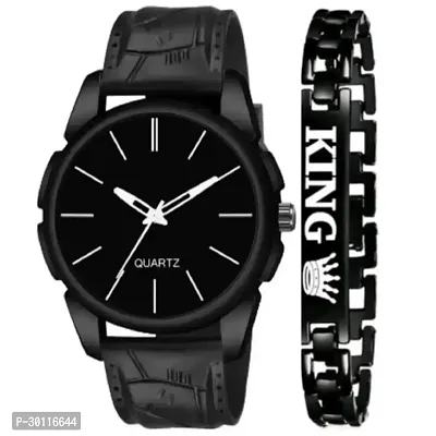 Stylish Analog Watch with King Bracelet for Men