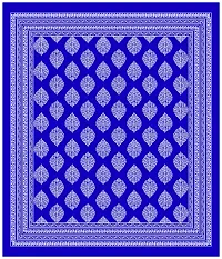 PYAARA PRINTS? Cotton 180 TC Rajasthani Jaipuri Double Bed Bedsheet with 2 Pillow Covers (Blue)-thumb4