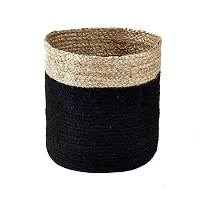 VANU? Jute Planter Pots/Storage Basket with handle, Multi-Purpose use for Bathroom Living Room-thumb3