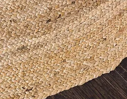 VANU? Handwoven Jute Rug Round and Rectangle Design,Braided Reversible, Runner, Kitchen,Hallway, Rug for Living  Bedroom-thumb1