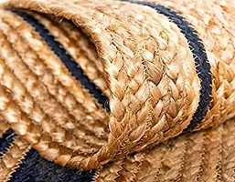 VANU? Handwoven Jute Rug Round and Rectangle Design,Braided Reversible, Runner, Kitchen,Hallway, Rug for Living  Bedroom-thumb2