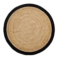 VANU? Handwowen Jute and Cotton Heat Resistant Dining Table Place mats,Placement for Dining Table,Jute Placement for Table, 35 cm Round-thumb2