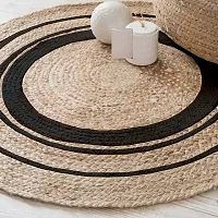 VANU? Handwoven Jute Rug Round and Rectangle Design,Braided Reversible, Runner, Kitchen,Hallway, Rug for Living  Bedroom-thumb4