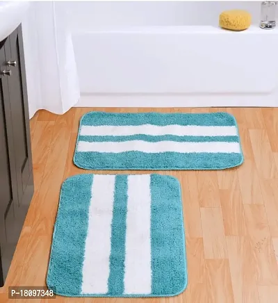 VANU? Micro Fiber mat with Anti Slip Rubber Backing Door Mat // Bathroom // Office// Home Kitchen Floor Entrance (vh10, 16x24 inch Set of 2)