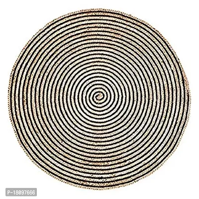 VANU? Handwoven Jute Rug Round and Rectangle Design,Braided Reversible, Runner, Kitchen,Hallway, Rug for Living  Bedroom-thumb4