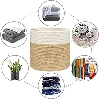 VANU? Handwowen Jute Planter Pots/Storage Basket with Handle, Multi-Purpose Storage Bag use for Bathroom Living Room-thumb3