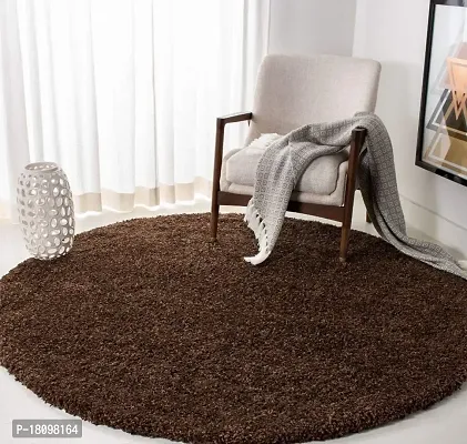 VANU? Micro Fiber Polyester Anti Slip Shaggy Fluffy Fur Rug and Carpet for Living Room, Bedroom (2x2 feet, a-06)-thumb2