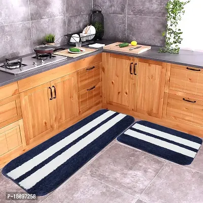 VANU? Super Soft Microfiber Kitchen Floor Mat and Runner with Anti Skid Backing Runner 16x54 inch (mat 16x24 inch)