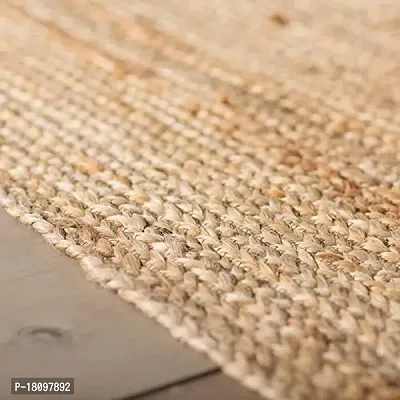 VANU? Handwoven Jute Rug Round and Rectangle Design,Braided Reversible, Runner, Kitchen,Hallway, Rug for Living  Bedroom-thumb4